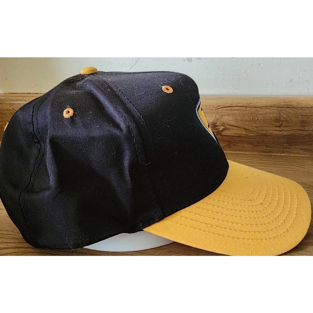 Nissun Cap Men's Baseball Hat Adjustable Black Gold Yellow Shield Logo - Picture 4 of 9